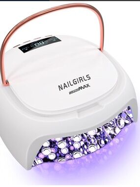 NAILGIRLS 80W Professional Cordless Nail Lamp, Rechargeable Fast-Dry Light